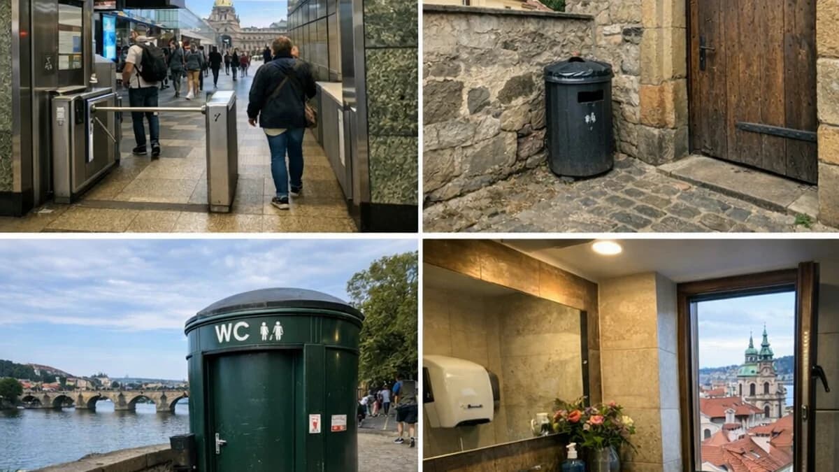 5 nejpohodlnějších toalet v blízkosti hlavních pražských turistických atrakcí