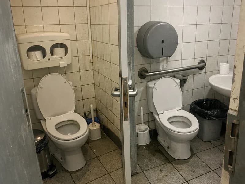 Photo of a Outdoor public toilet in Karlovo náměstí, Prague, Czech Republic. Verified hygiene and…
