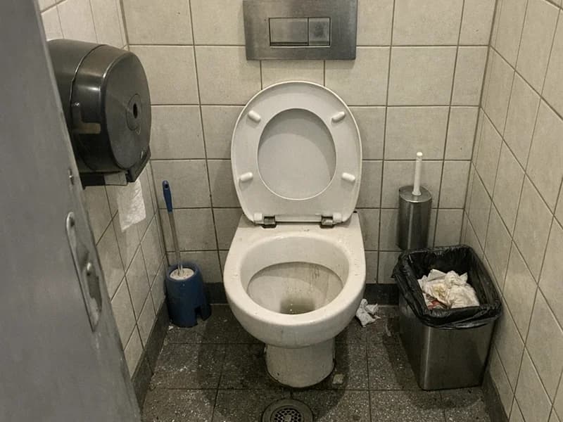 Photo of a Outdoor public toilet in Náměstí Míru, Prague, Czech Republic. Verified hygiene and…